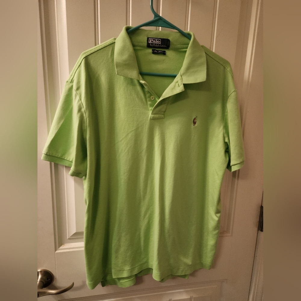 Polo Ralph Lauren Prima Interlock Polo Shirt Lime Green Men’s XL Classic Fit